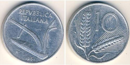 10 Lira Italian Republic (1946 - ) Aluminium 