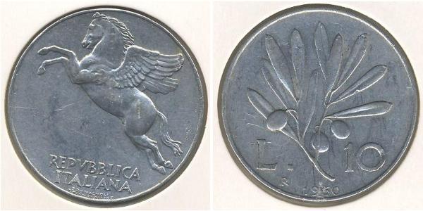10 Lira Italien Aluminium 