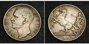 10 Lira Kingdom of Italy (1861-1946) Argent Victor-Emmanuel III d