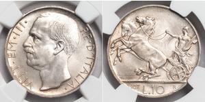 10 Lira Kingdom of Italy (1861-1946) Argent Victor-Emmanuel III d