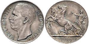 10 Lira Kingdom of Italy (1861-1946) Argent Victor-Emmanuel III d