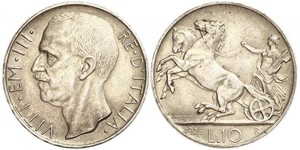 10 Lira Kingdom of Italy (1861-1946) Argent Victor-Emmanuel III d
