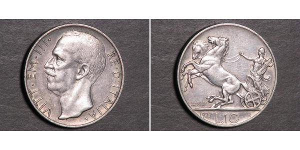 10 Lira Kingdom of Italy (1861-1946) Argent Victor-Emmanuel III d