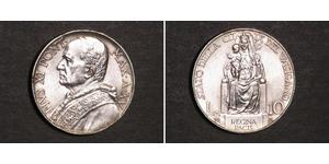 10 Lira Vatican (1926-) Argent Pope Pius XI (1857 - 1939)