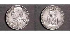 10 Lira Vatican (1926-) Argent Pope Pius XI (1857 - 1939)