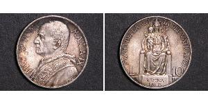 10 Lira Vatican (1926-) Argent Pope Pius XI (1857 - 1939)