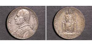 10 Lira Vatican (1926-) Argent Pope Pius XI (1857 - 1939)