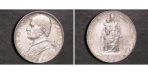 10 Lira Vatican (1926-) Argent Pope Pius XI (1857 - 1939)