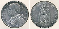 10 Lira Vaticano (1926-) Argento Pope Pius XI (1857 - 1939)