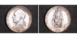 10 Lira Vaticano (1926-) Argento Papa Pio XII (1876 - 1958)