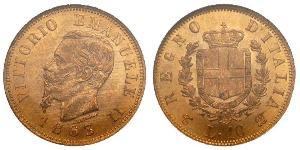 10 Lira Kingdom of Italy (1861-1946) Gold Victor Emmanuel II of Italy (1820 - 1878)