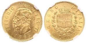 10 Lira Kingdom of Italy (1861-1946) Or Victor Emmanuel II of Italy (1820 - 1878)