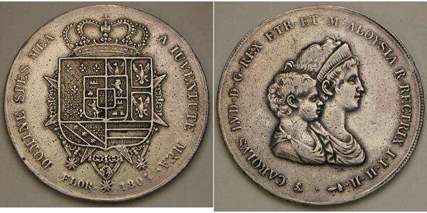 10 Lira Italian city-states Plata 