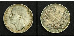 10 Lira Kingdom of Italy (1861-1946) Plata Víctor Manuel III de Italia (1869 - 1947)