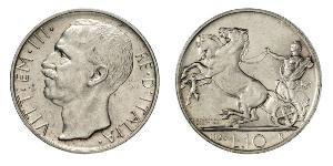 10 Lira Kingdom of Italy (1861-1946) Plata Víctor Manuel III de Italia (1869 - 1947)