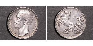 10 Lira Kingdom of Italy (1861-1946) Plata Víctor Manuel III de Italia (1869 - 1947)