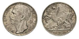 10 Lira Kingdom of Italy (1861-1946) Plata Víctor Manuel III de Italia (1869 - 1947)