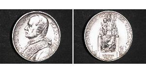 10 Lira Vatican (1926-) Plata Pope Pius XI (1857 - 1939)