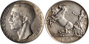 10 Lira Kingdom of Italy (1861-1946) Silber Viktor Emanuel III. (Italien) (1869 - 1947)