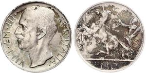 10 Lira Kingdom of Italy (1861-1946) Silber Viktor Emanuel III. (Italien) (1869 - 1947)