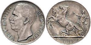 10 Lira Kingdom of Italy (1861-1946) Silber Viktor Emanuel III. (Italien) (1869 - 1947)