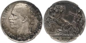 10 Lira Kingdom of Italy (1861-1946) Silber Viktor Emanuel III. (Italien) (1869 - 1947)