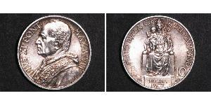 10 Lira Vatikan (1926-) Silber Pope Pius XI (1857 - 1939)