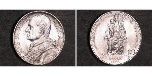 10 Lira Vatikan (1926-) Silber Pope Pius XI (1857 - 1939)