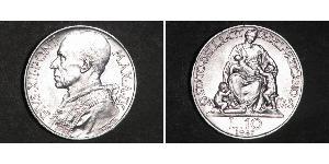 10 Lira Vatican (1926-) Silver Pope Pius XII  (1876 - 1958)