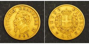 10 Lira 意大利王國 (1861-1946) 金 维托里奥·埃马努埃莱二世