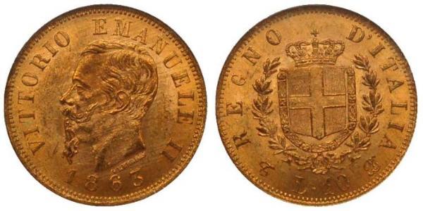 10 Lira 意大利王國 (1861-1946) 金 维托里奥·埃马努埃莱二世