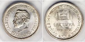 10 Litas Lituanie (1991 - ) Argent 