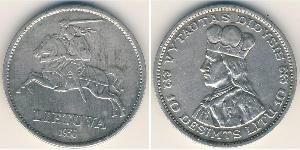 10 Litas Lituanie (1991 - ) Argent Vytautas le Grand