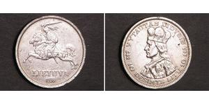 10 Litas Lituanie (1991 - ) Argent Vytautas le Grand