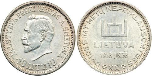 10 Litas Lituanie (1991 - ) Argent 