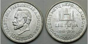 10 Litas Lituania (1991 - ) Argento 