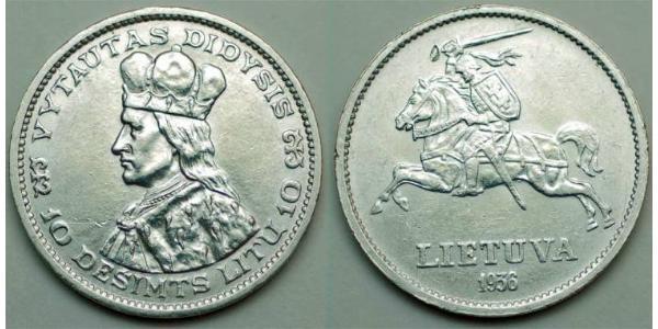 10 Litas Lituania (1991 - ) Argento Vitoldo