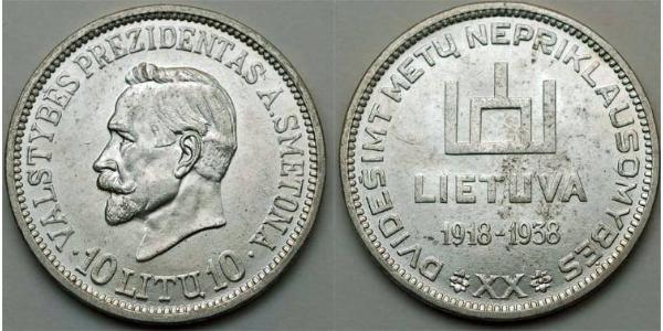 10 Litas Lituania (1991 - ) Argento 