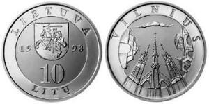 10 Litas Lituanie (1991 - ) Cuivre/Nickel 