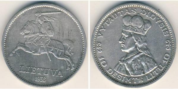 10 Litas Lituania (1991 - ) Plata Vitautas