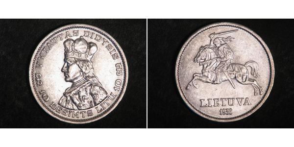 10 Litas Lituania (1991 - ) Plata Vitautas