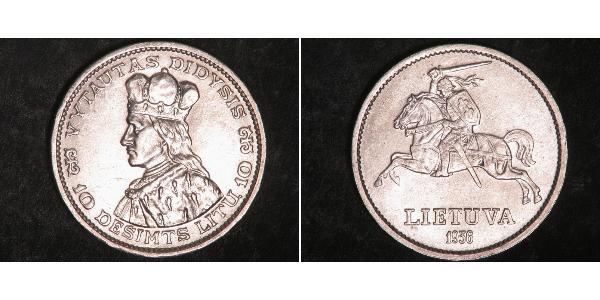 10 Litas Lituania (1991 - ) Plata Vitautas