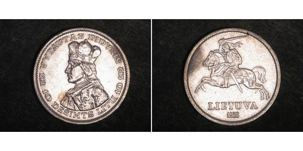 10 Litas Litauen (1991 - ) Silber Vytautas