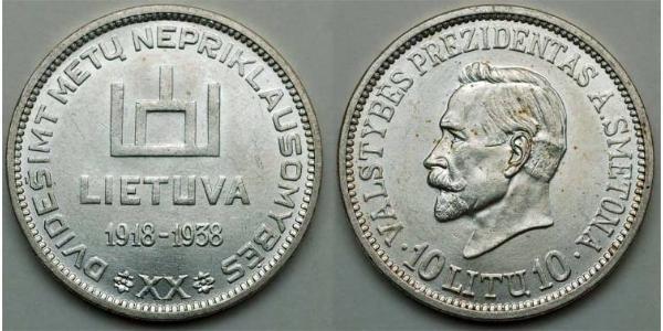 10 Litas Litauen (1991 - ) Silber 