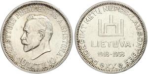 10 Litas Lithuania (1991 - ) Silver 