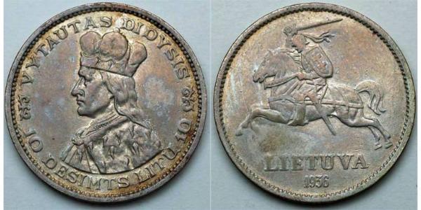 10 Litas Lithuania (1991 - ) Silver Vytautas(1350 - 1430)