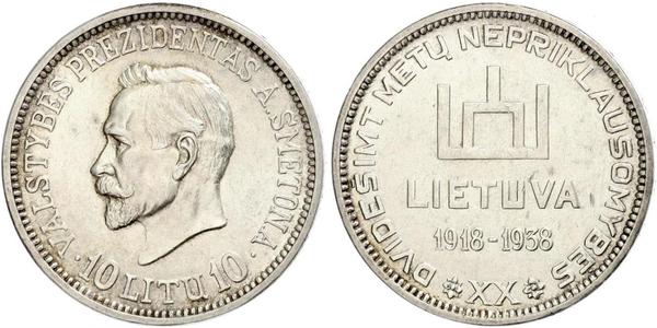 10 Litas 立陶宛 銀 
