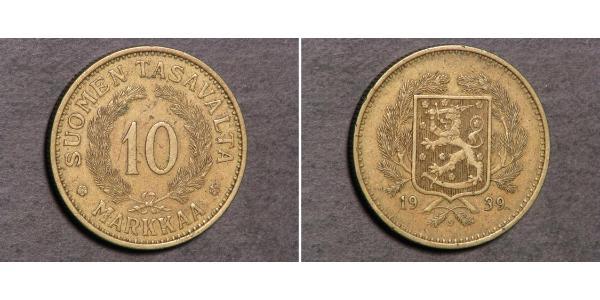 10 Mark Finlandia (1917 - ) Aluminio/Bronce 
