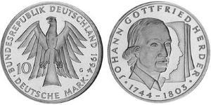 10 Mark Allemagne (1990 - ) Argent 