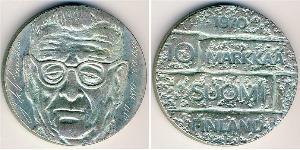 10 Mark Finlande (1917 - ) Argent Juho Kusti Paasikivi